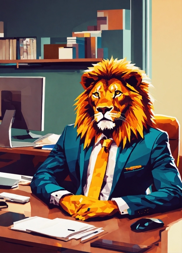 Table, Orange, Felidae, Carnivore, Big Cats, Desk