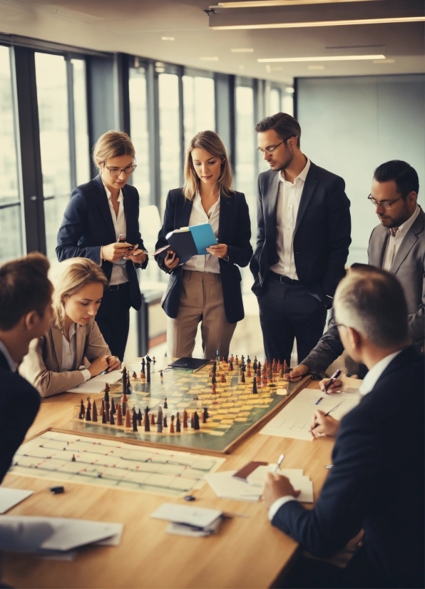 Table, Human, Indoor Games And Sports, Chair, Recreation, Suit