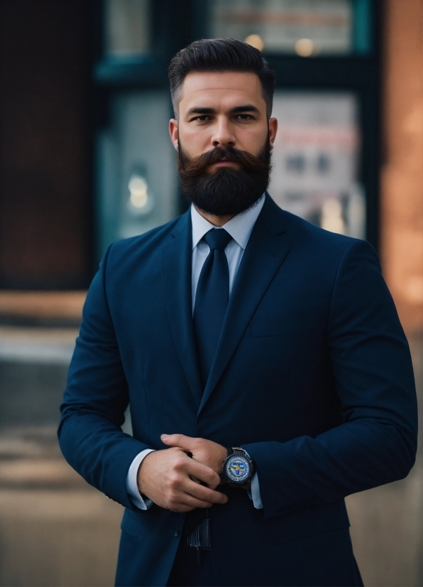 Watch, Beard, Dress Shirt, Flash Photography, Sleeve, Standing