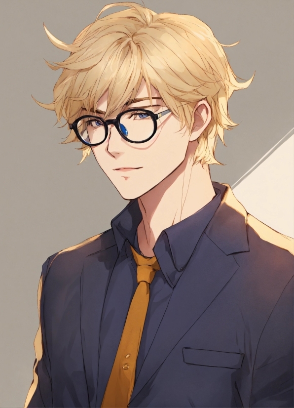 Hair, Glasses, Vision Care, Cartoon, Human Body, Neck