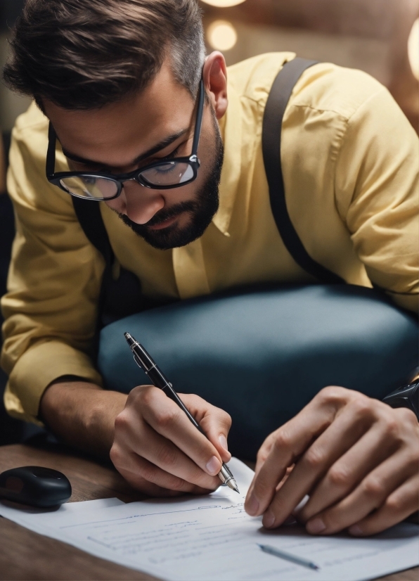 Glasses, Hand, Vision Care, Human, Eyewear, Writing Instrument Accessory