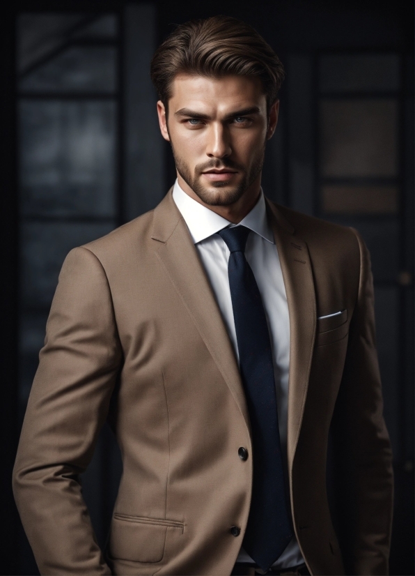 Hair, Dress Shirt, Flash Photography, Neck, Sleeve, Tie