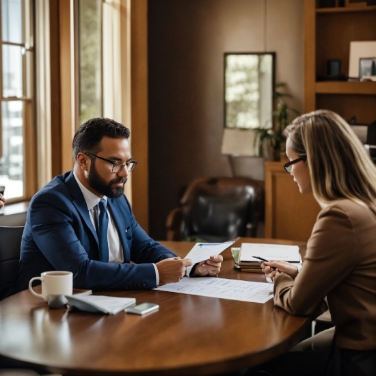 Glasses, Table, Human, Window, Chair, Interaction