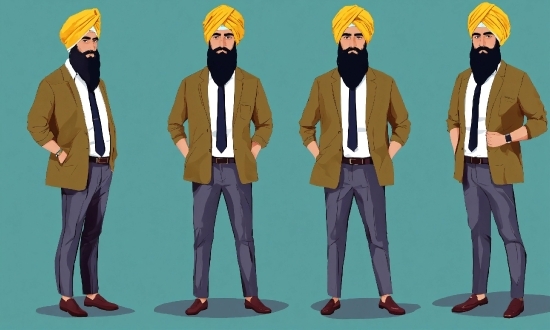 Vertebrate, Sleeve, Yellow, Mammal, Gesture, Turban