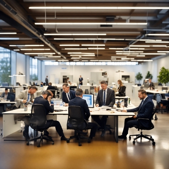 Table, Furniture, Chair, Building, Computer, Interior Design