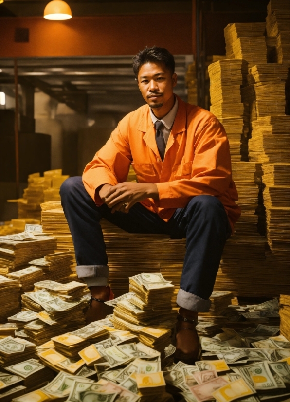 Temple, Wood, Flash Photography, Sneakers, Dress Shirt, Smile