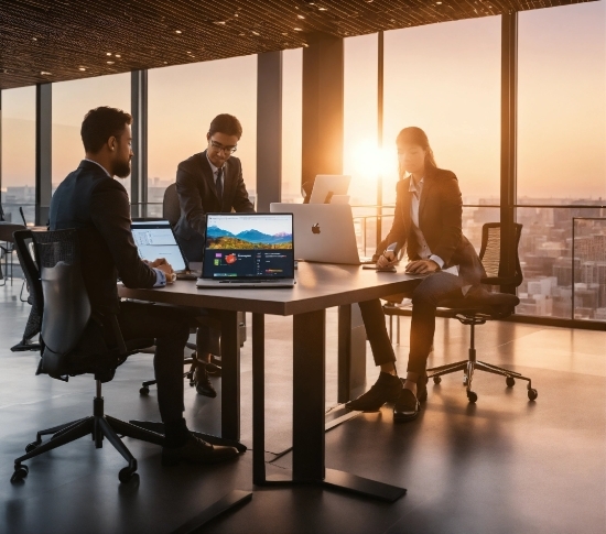 Computer, Table, Furniture, Personal Computer, Office Chair, Laptop