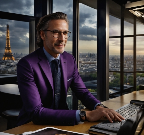 Glasses, Table, Furniture, Sky, Desk, Dress Shirt