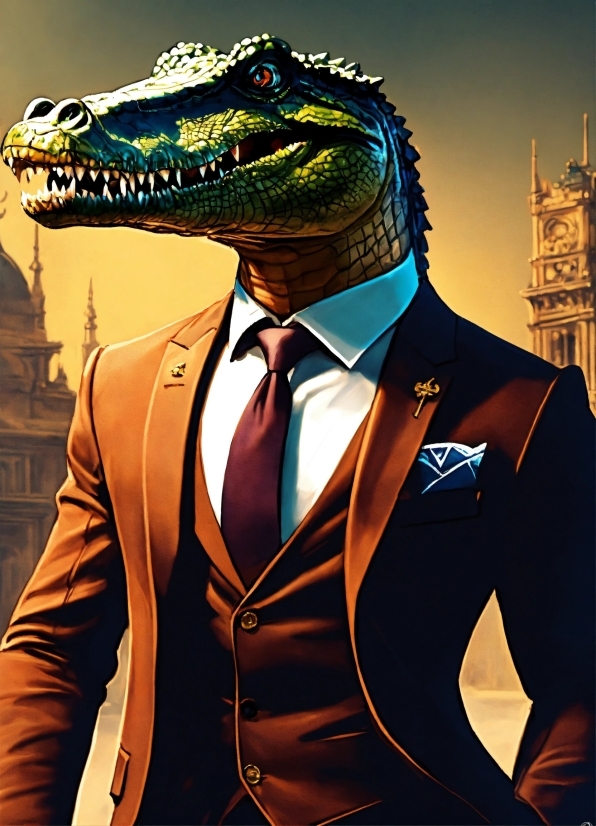 Neck, Extinction, Sleeve, Collar, Dinosaur, Tie