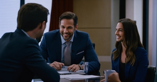 Smile, Gesture, Suit, Tableware, Blazer, Whitecollar Worker