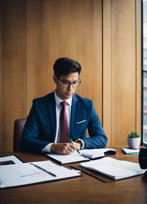 Glasses, Microphone, Furniture, Table, Tie, Coat