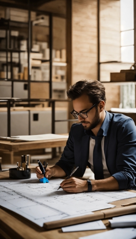 Glasses, Table, Vision Care, Eyewear, Desk, Whitecollar Worker