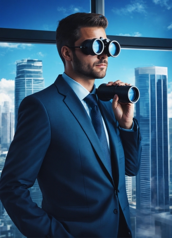 Sky, Vision Care, Blue, Building, Sunglasses, Dress Shirt