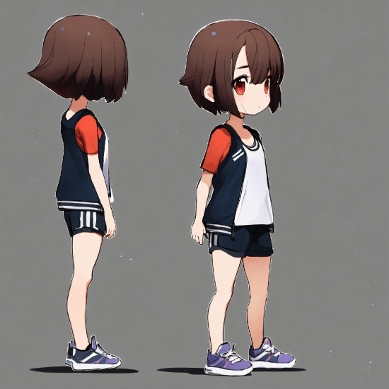 Hair, Joint, Cartoon, Sleeve, Gesture, Happy