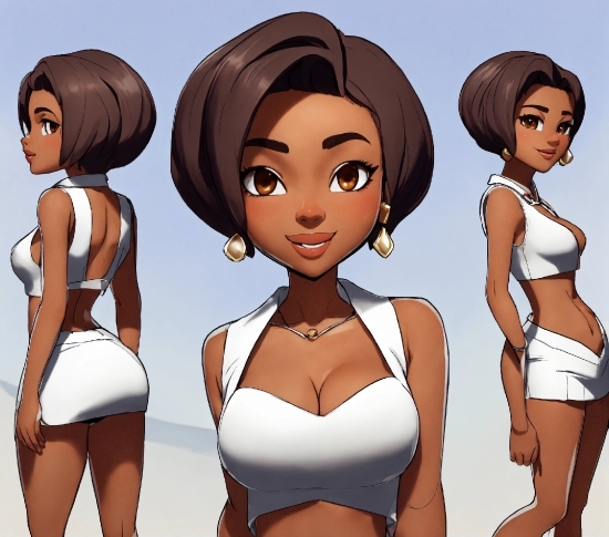 Hair, Skin, Hairstyle, Facial Expression, Smile, Cartoon