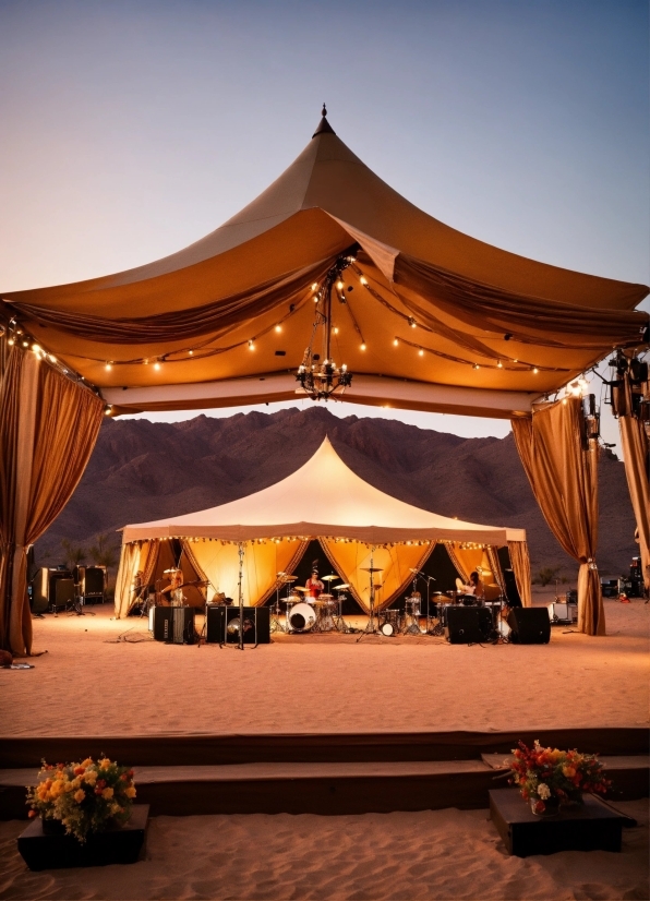 Sky, Building, Tent, Plant, Shade, Entertainment