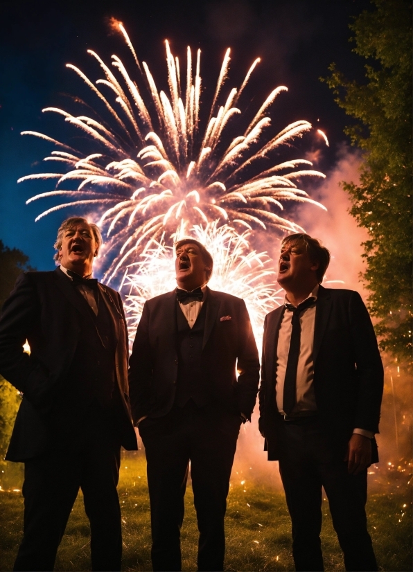 Trousers, Fireworks, World, Flash Photography, Gesture, Tree