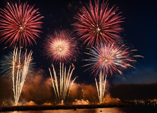 Sky, Fireworks, Light, Nature, Water, Lighting