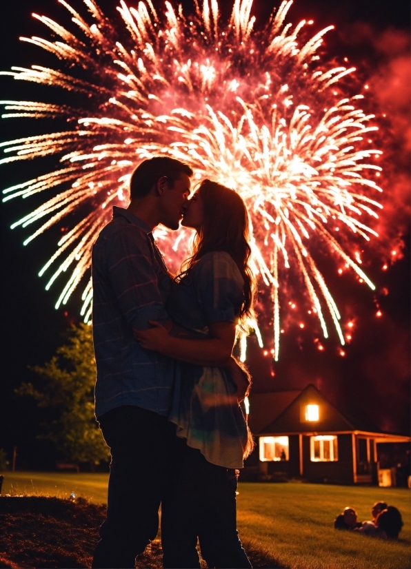 Photograph, Fireworks, Light, Black, Lighting, Gesture