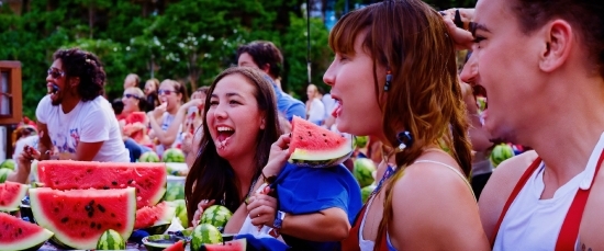 Food, Smile, Citrullus, Photograph, Watermelon, Facial Expression