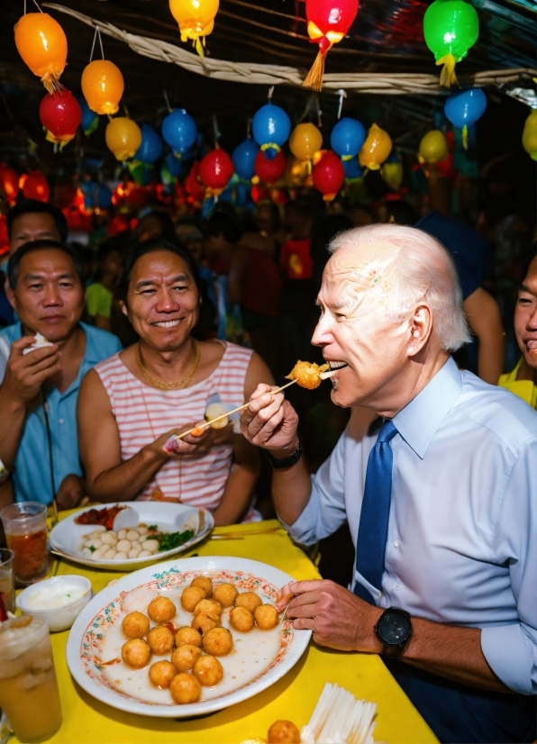 Food, Watch, Tableware, Smile, Table, Balloon