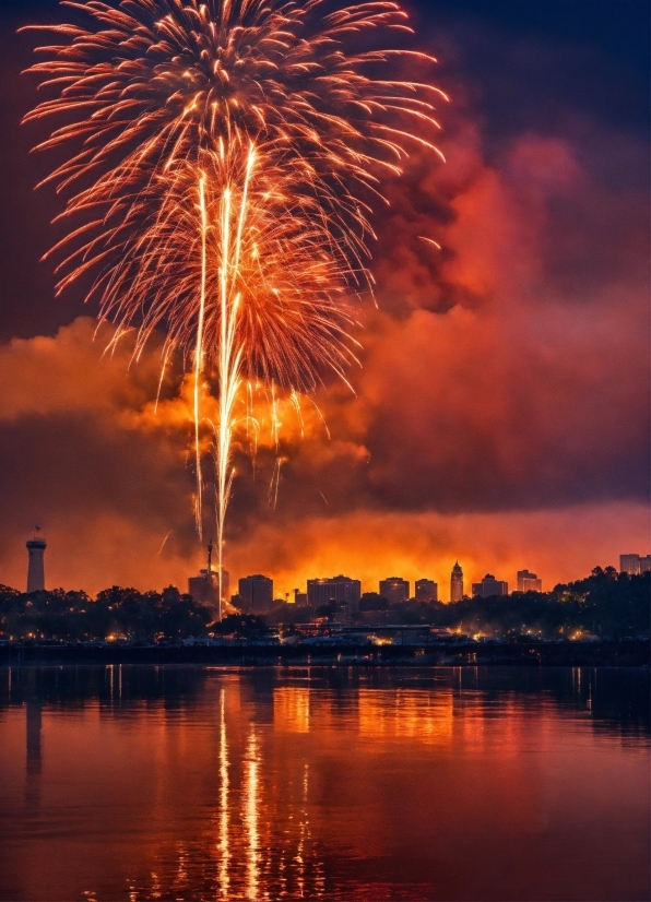 Water, Fireworks, Atmosphere, Sky, Daytime, Light