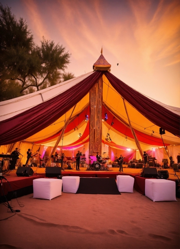 Cloud, Tent, Sky, Light, Purple, Lighting