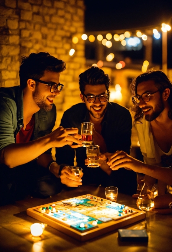 Glasses, Tableware, Smile, Alcoholic Beverage, Interaction, Drinkware