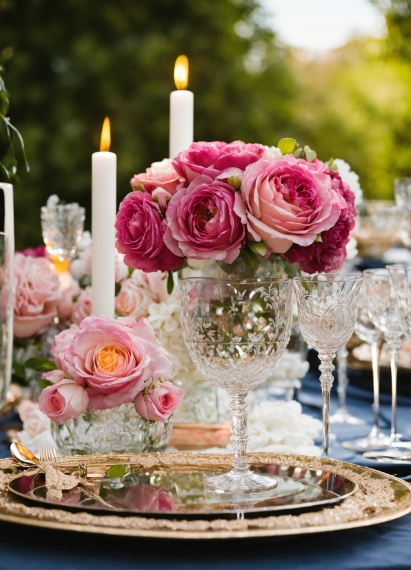 Flower, Tableware, Plant, Candle, Drinkware, Petal