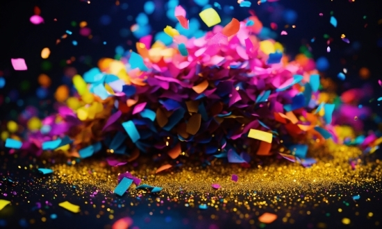 Colorfulness, Purple, Lighting, Liquid, Pink, Confetti