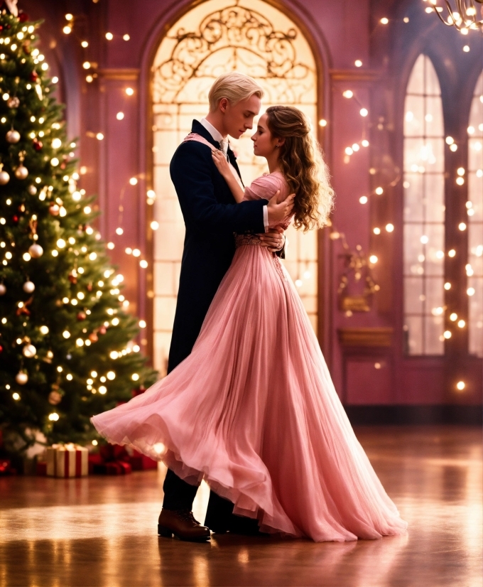 Christmas Tree, Photograph, Dress, Fashion, Dance, Lighting