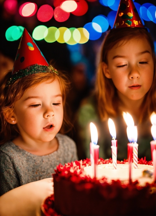 Face, Food, Candle, Birthday Candle, Party Hat, Cake Decorating