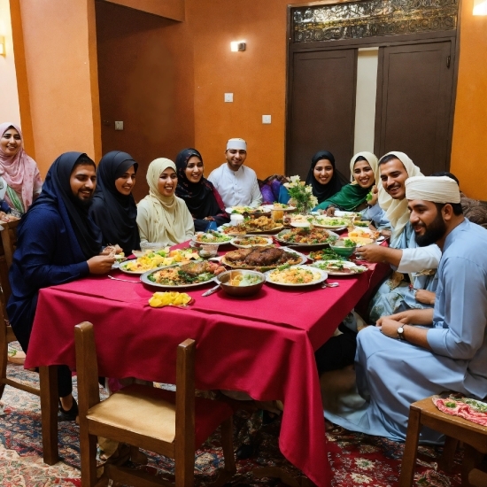 Food, Table, Tableware, Furniture, Plate, Sharing