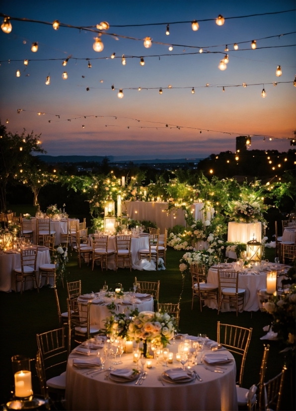 Sky, Table, Photograph, Tableware, Light, Chair