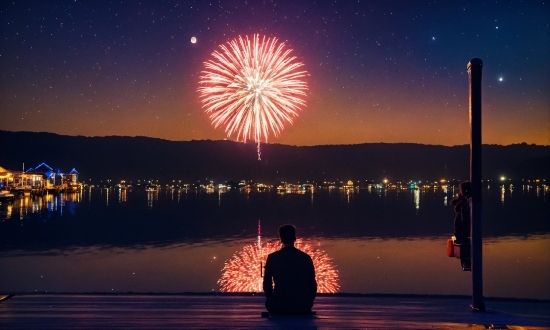 Water, Fireworks, Sky, Atmosphere, Light, Body Of Water