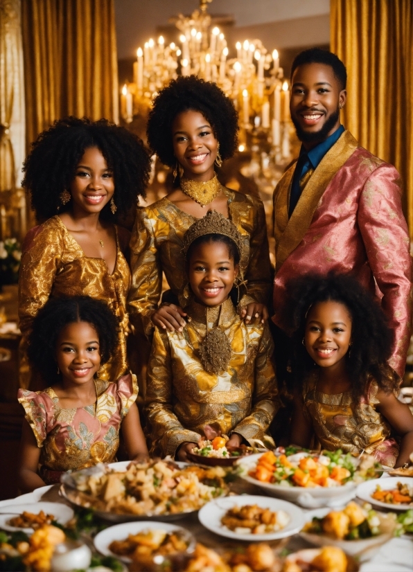 Smile, Food, Human, Temple, Curtain, Social Group