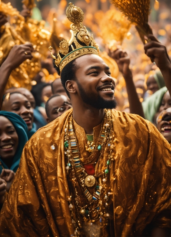 Smile, Human Body, Temple, Headgear, Crowd, Happy