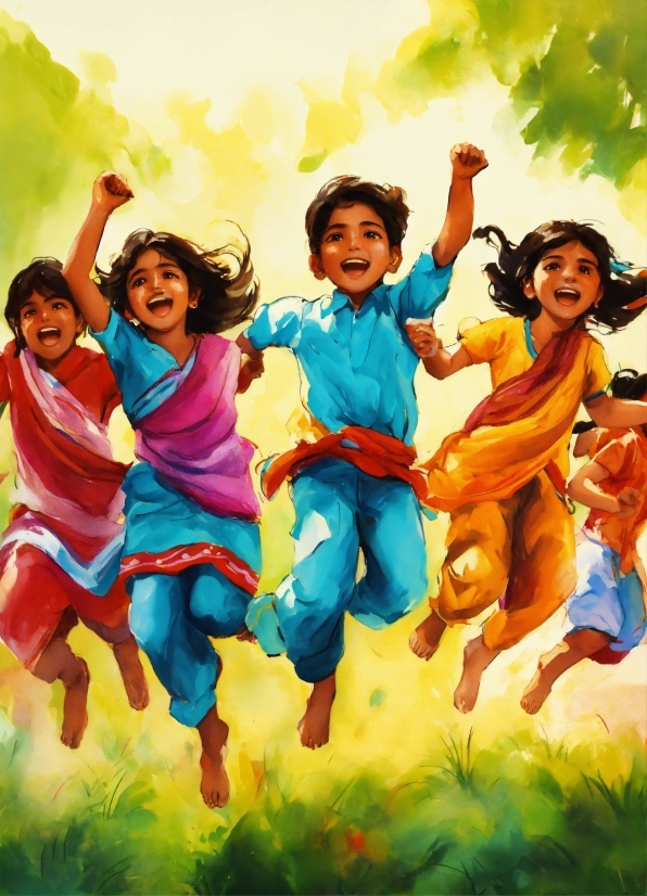 Smile, People In Nature, Happy, Gesture, Cartoon, Art