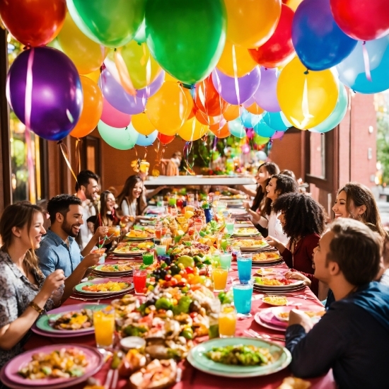 Food, Tableware, Table, Sharing, Orange, Yellow