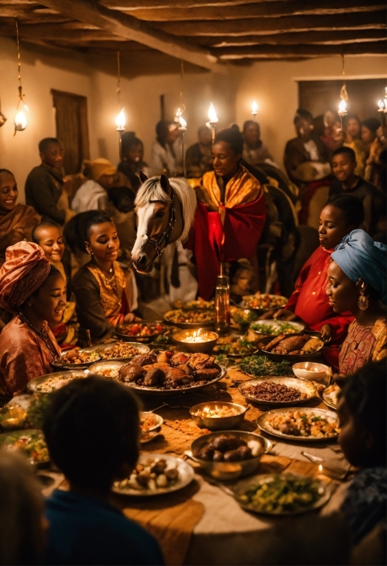 Food, Tableware, Temple, Lighting, Table, Market