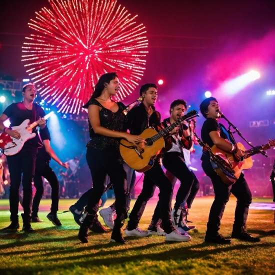 Musical Instrument, Band Plays, Guitar, Musician, Light, Concert