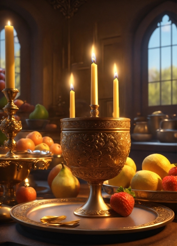 Food, Tableware, Candle, Table, Light, Window