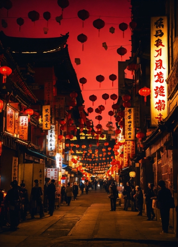 Building, Infrastructure, Orange, Tire, Lantern, City