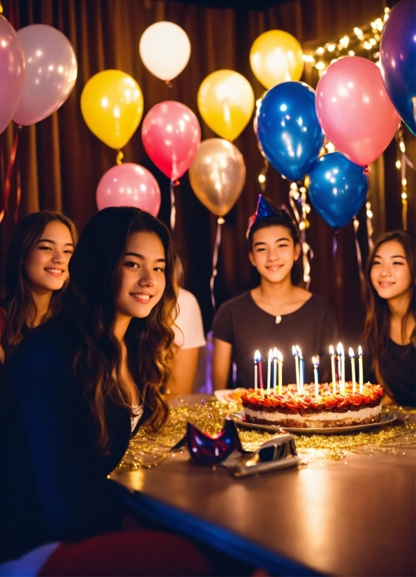 Smile, Food, Candle, Photograph, Light, Human