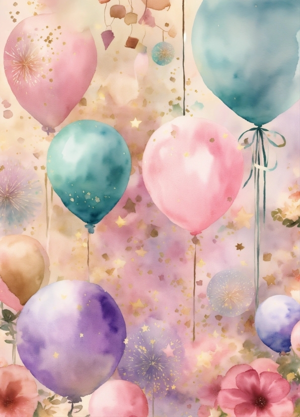 Light, Azure, Balloon, Pink, Art, Aqua