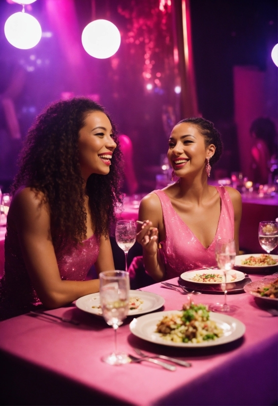 Smile, Food, Tableware, Table, Purple, Plate