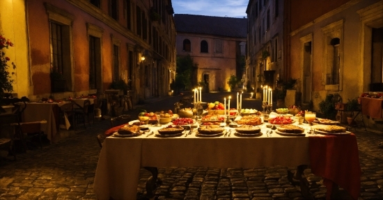 Food, Tableware, Table, Window, Building, Plate