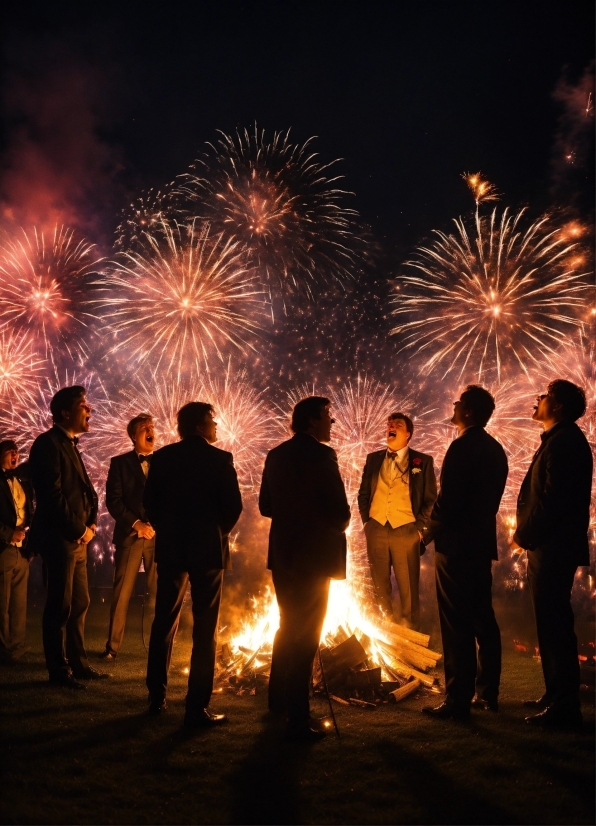 Fireworks, Photograph, Light, Sky, Lighting, Entertainment