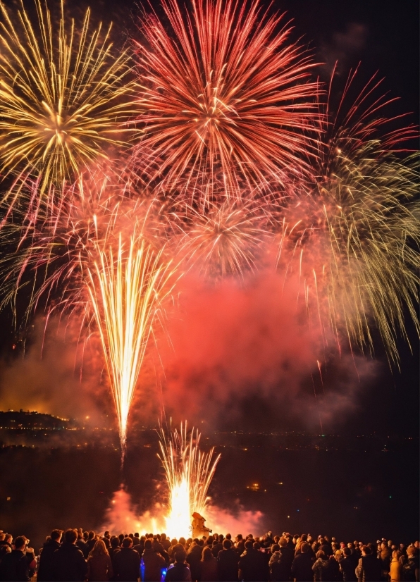 Fireworks, Atmosphere, Photograph, Sky, Light, Nature