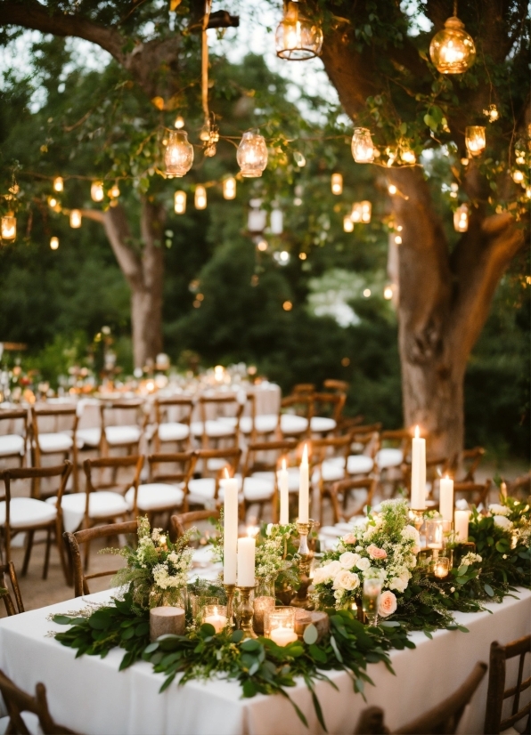 Decoration, Plant, Table, Candle, Light, Botany